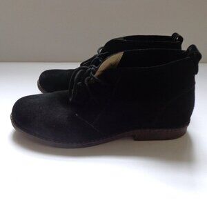 Hush Puppies Womens Catelyn Tassel Lace Up Chukka Boots Black Suede Size 9.5‎